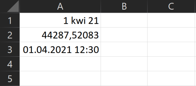 format daty excel zmiana