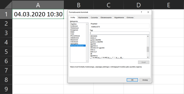 funkcja dziś excel