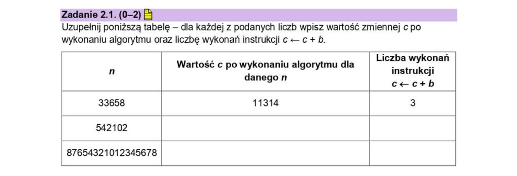 Matura informatyka 2024 - Zad 2.1 - odpowiedzi