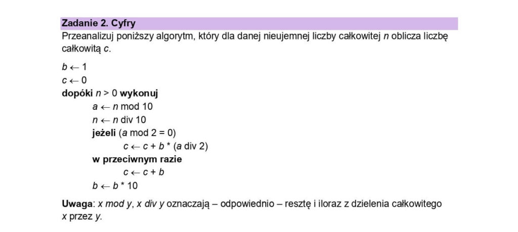 Matura informatyka 2024 - Zad 2 - odpowiedzi