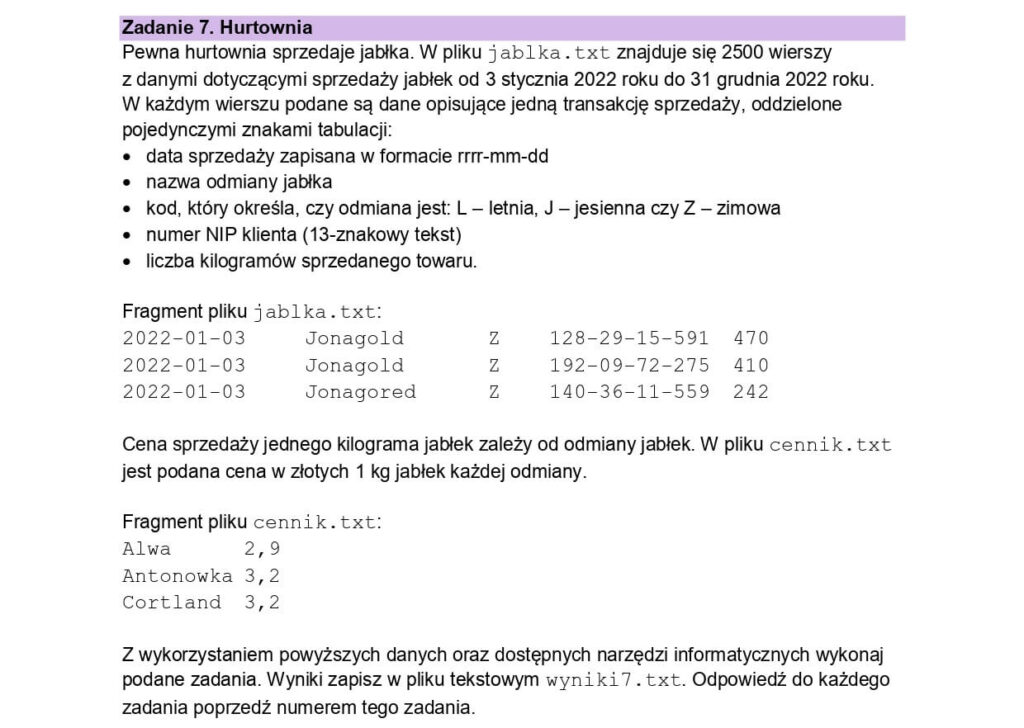Matura informatyka 2024 - Zad 7 - odpowiedzi