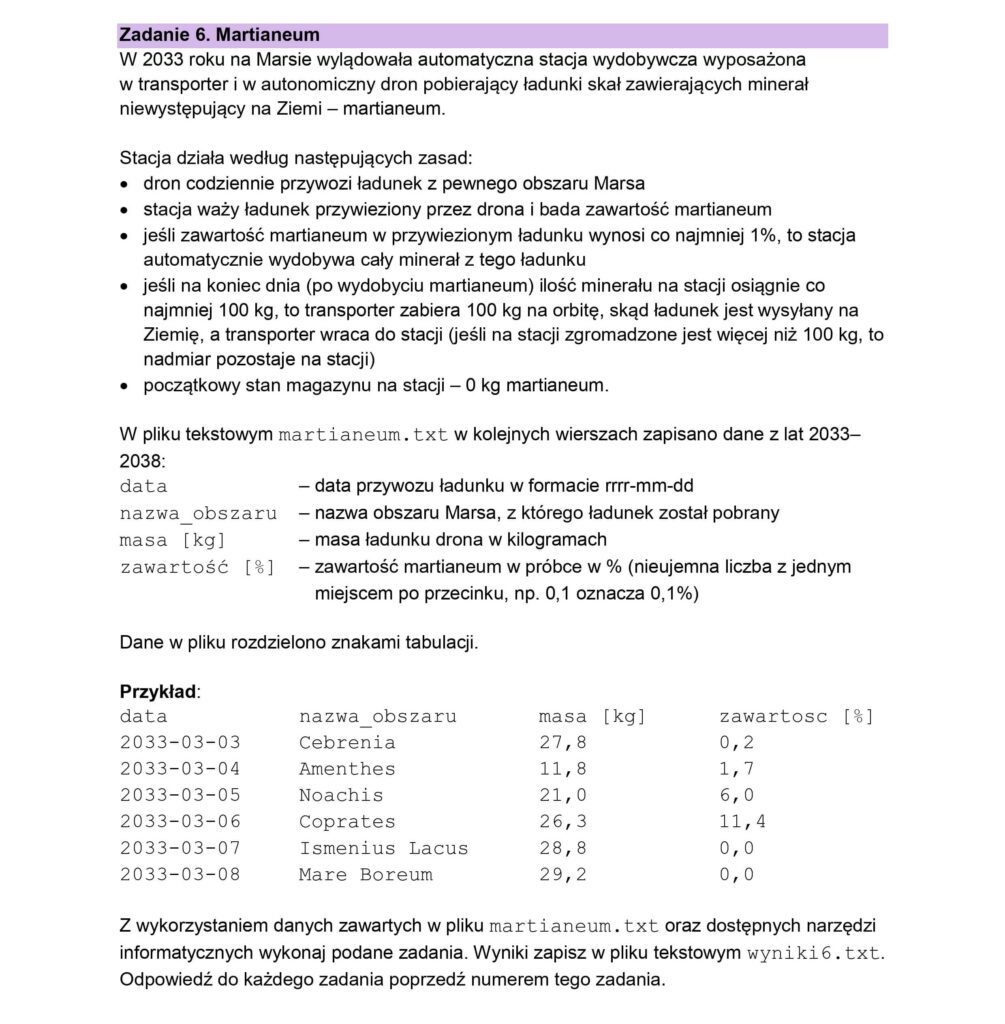 Matura informatyka 2025 - zad 6 - odpowiedzi